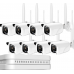 Беспроводной IP комплект видеонаблюдения wifi на 8 FullHD камер 1080p 2Mp