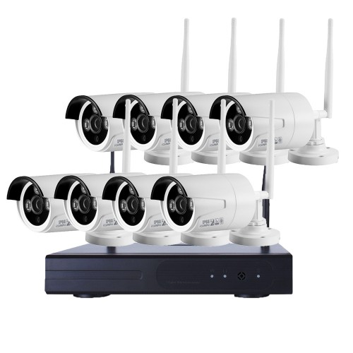 Беспроводной комплект видеонаблюдения wifi на 8 камер 3Mp с функцией детекции человека и записью аудио