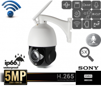Беспроводная IP PTZ камера WIFI 5Mp Sony CMOS 5X ZOOM 2-way Audio