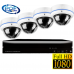 IP комплект видеонаблюдения  на 4 купольные камеры 2Mp FullHD POE для офиса, дома, магазина.