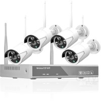 Беспроводной комплект видеонаблюдения WIFI на 4 камеры 5Mp