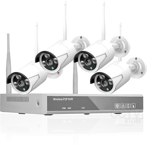 Готовый беспроводной комплект видеонаблюдения WIFI на 4 камеры 5Mp Ultra HD